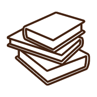 本が3冊積み重ねられているイラスト