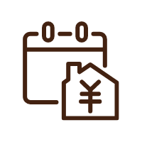 カレンダーと￥マークのイラスト