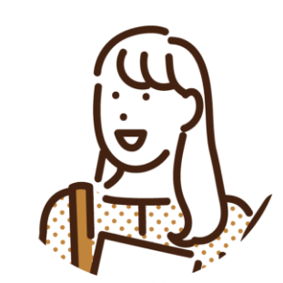 髪の長さが肩まである女性のイラスト