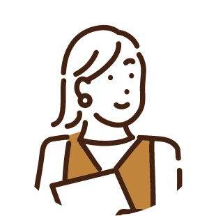 ショートカットで耳飾りをした女性のイラスト