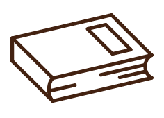 閉じた状態の本のイラスト